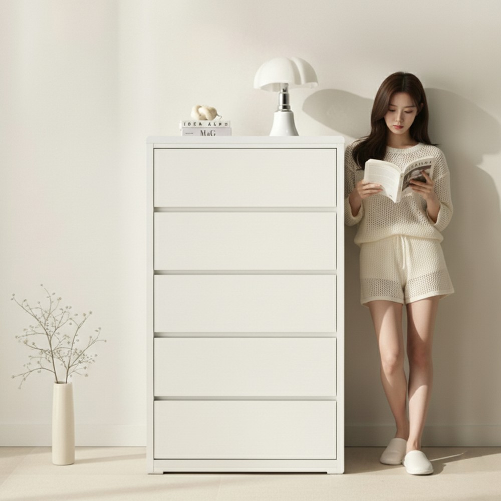 엘토 깊은 5단서랍장 단스 드레스룸 옷 안방 높은 서랍장 800