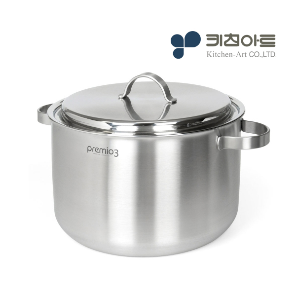 키친아트 통3중 스텐304 인덕션 곰솥냄비 프리미엄 들통 큰냄비 28cm - 상품 이미지