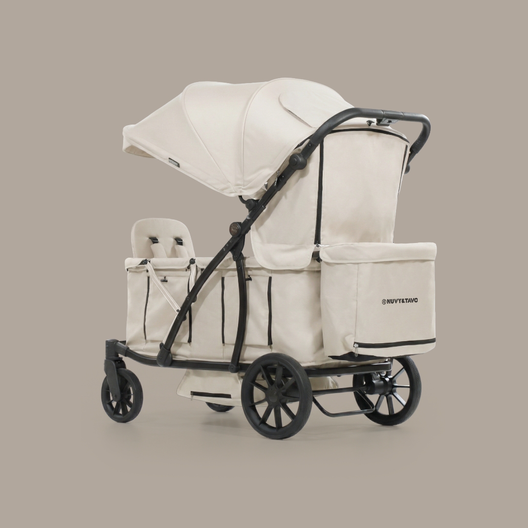 [누비앤타보] TAVO 웨건GT 유모차형 웨건 디럭스급 연년생 등하원용 GT3 베이지+사은품세트