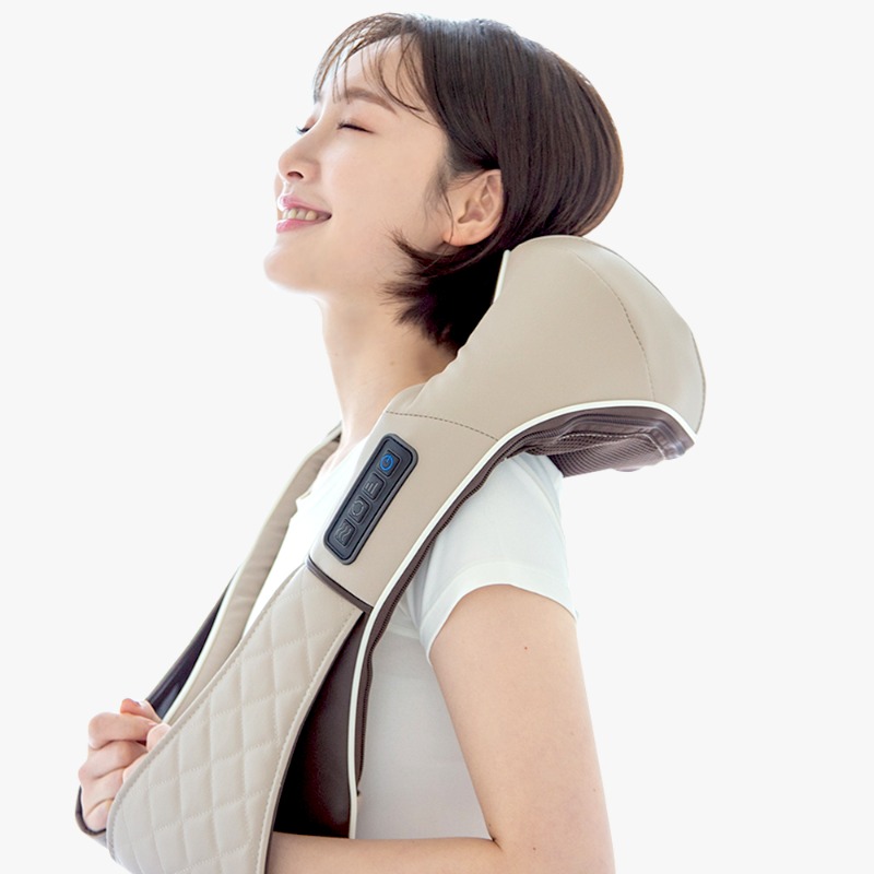 [포토리뷰 2천점 적립]휴플러스 목 어깨 마사지기 Cordzero-750 승모근 온열 무선 허리 안마기 제품 이미지