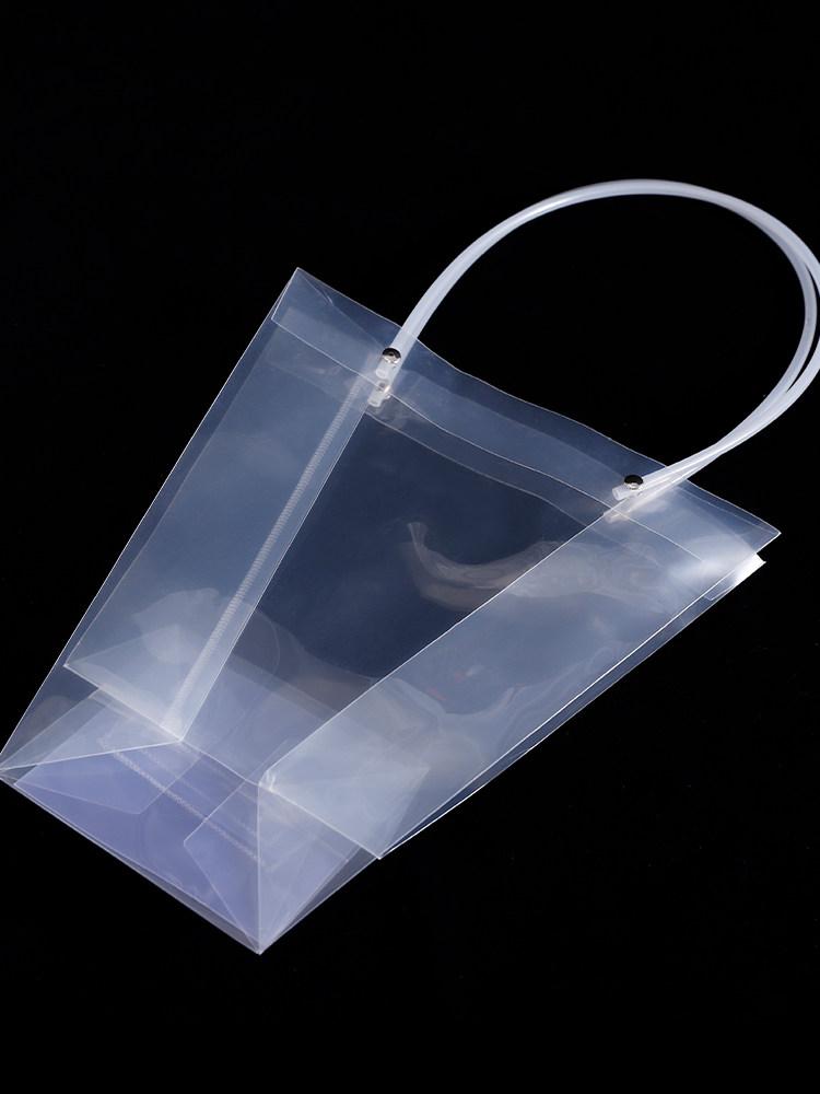 꽃 종이가방 답례품 선물포장백 선물백 크라프트 다발 정사각형 Z0 16 x 15x17cm - 상세 이미지 5