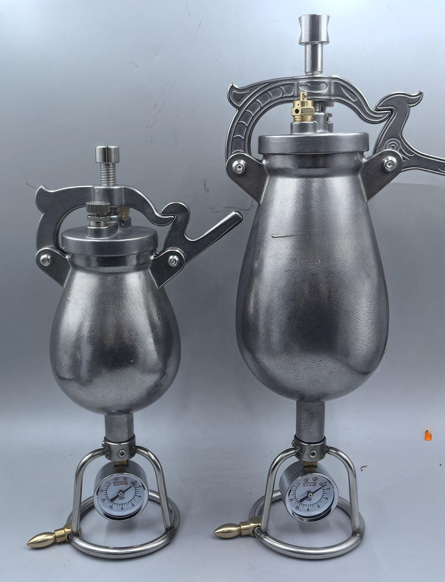 팝콘 메이커 스테인리스 기기 캠핑용 쌀튀밥 기계 업소용 드래곤 힙 곡선 500ml 안전 - 상품 이미지