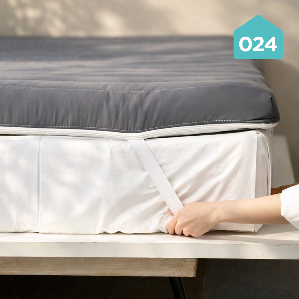 024홈 국민토퍼 매트리스 푹신한 접이식 손님용 바닥 침대 토퍼 5cm 멀티싱글