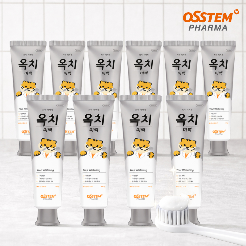 오스템 옥치 구강관리 프리미엄 치약 105g, 미백 (클로브민트), 10개 - 상품 이미지