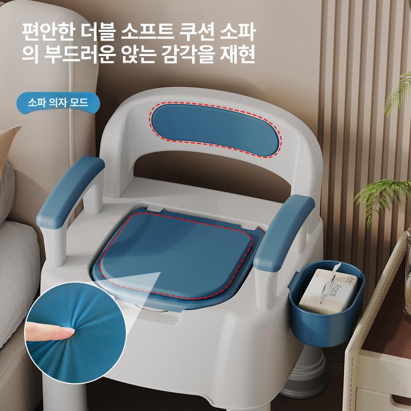 이동식 변기 농막용 야외용 소변기 캠핑용 접이식 간이 디럭스 단단한 소프트 변기용 - 상세 이미지 4