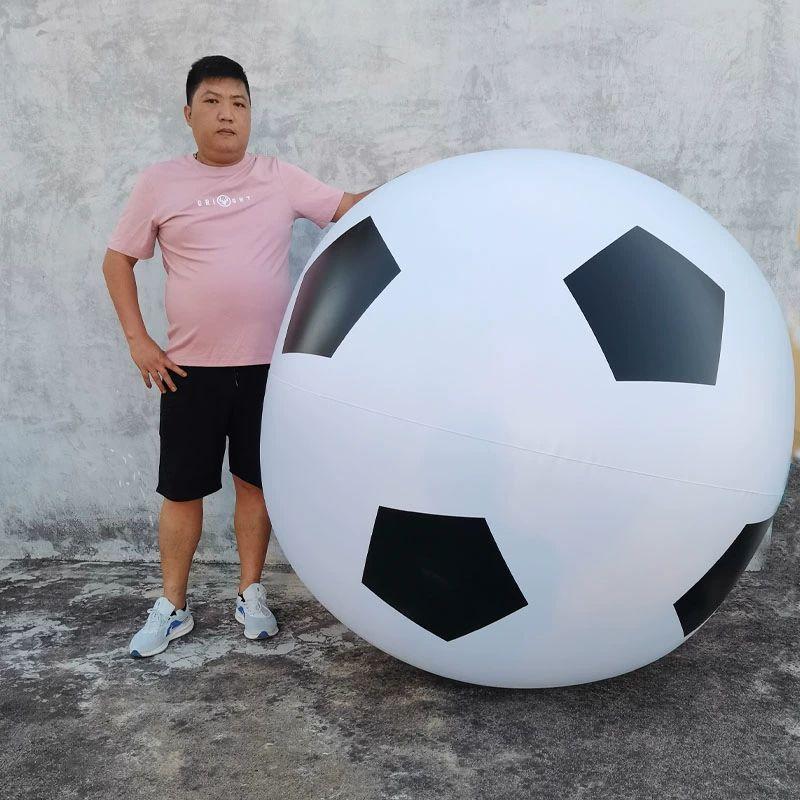 대형 두꺼운 재질 축제 행사용 야유회용 공 공굴리기용 두꺼운 1.5m 축구공 전동 펌프 포함 - 상세 이미지 2