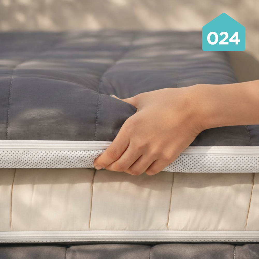 024홈 국민토퍼 매트리스 푹신한 접이식 손님용 바닥 침대 토퍼 5cm 멀티싱글