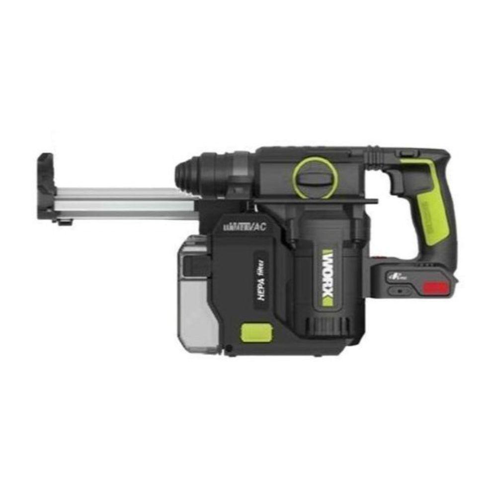 웍스 20V 충전 콘크리트 WU384 집진기 해머 로터리 함마 함마드릴 WU385+WA1603 4.0Ah 대용량 - 상세 이미지 2