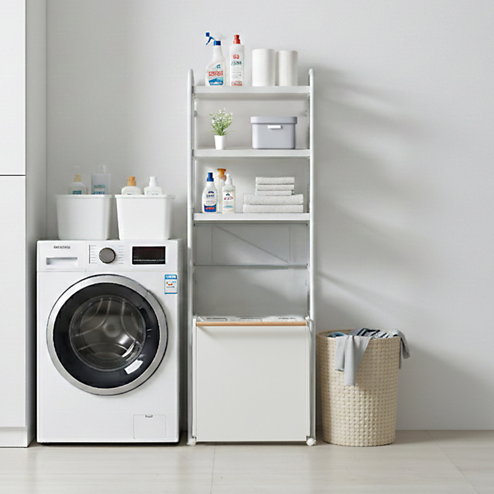 가정용분리수거함 봉지걸이 3단 선반 세트 철제 바퀴달린 재활용 분리수거대