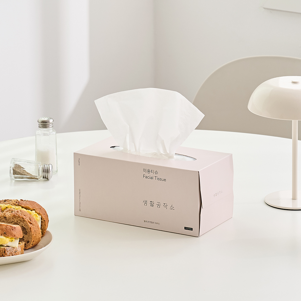 생활공작소 각티슈 팝업티슈 사각티슈 220매 6개