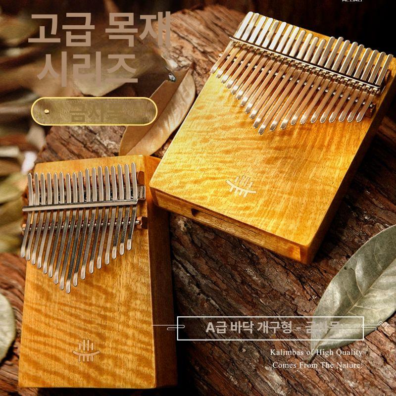 칼림바 손가락 하드케이스 음비라 입문용 엄지피아노 튜닝 고급형 경사형 17음 풀세트 + 픽업 + - 상세 이미지 4