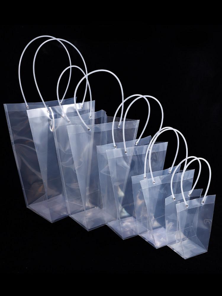 꽃 종이가방 답례품 선물포장백 선물백 크라프트 다발 정사각형 Z0 16 x 15x17cm - 상세 이미지 2