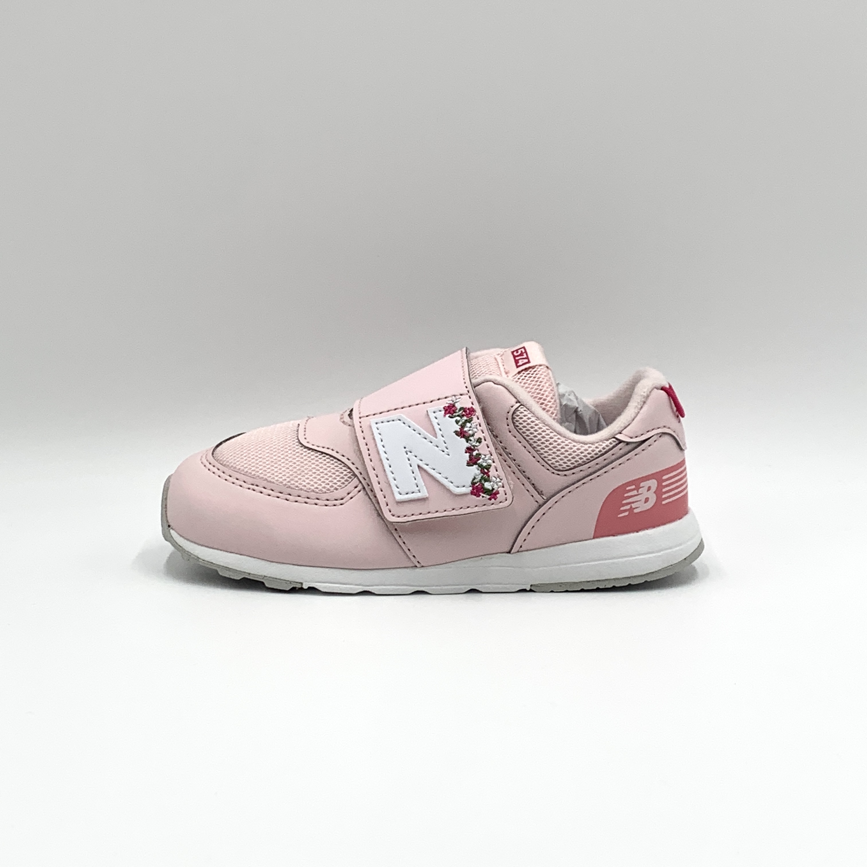 [국내매장판] 뉴발란스 키즈 574 벨크로 운동화 끈없는 찍찍이 발볼 넓은 와이드 신발 핑크(플라워), 140 - 상세 이미지 2