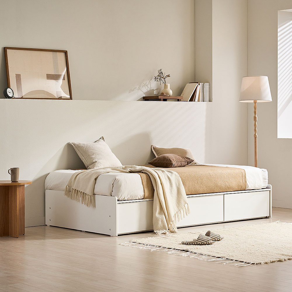 장인가구 페이즈 무헤드 평상형 서랍 수납 침대프레임 D (높이 230)