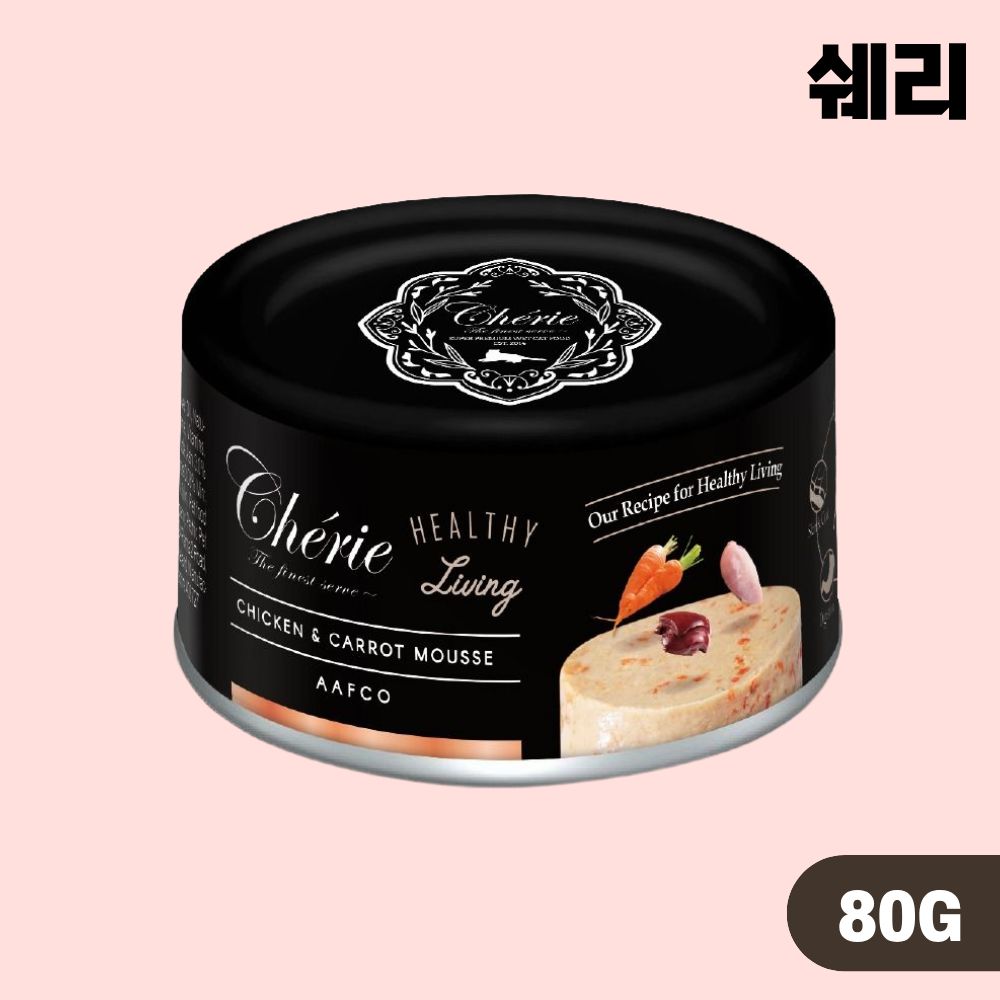 쉐리 블랙라벨 무스 캔 고양이 주식캔 습식 5종 콤보, 80g, 25개 - 상세 이미지 3