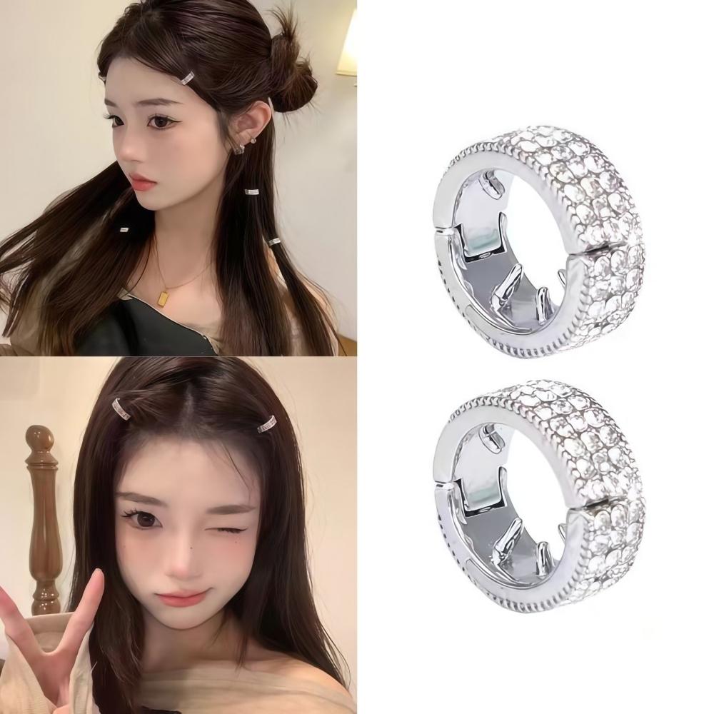 큐빅 미니 헤어핀 메탈 헤어커프 디스코 머리장식 포인트 머리핀 - 상세 이미지 4