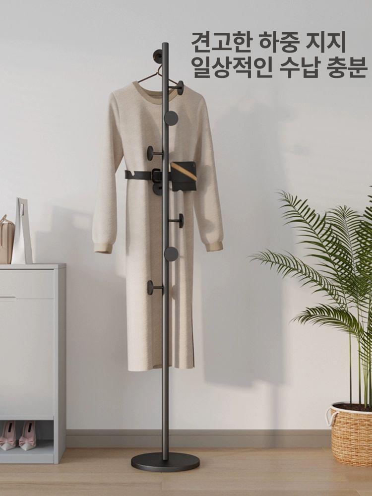 롱코트 이동식 롱패딩 옷방정리 틈새 금장 매장용 철제 골드봉 화이트받침대 가지형 - 상세 이미지 3