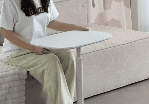 실버채 높이조절 회전 소파 거실 사이드 테이블 미니 보조 침대 협탁 판매처 상세 정보 이미지 2
