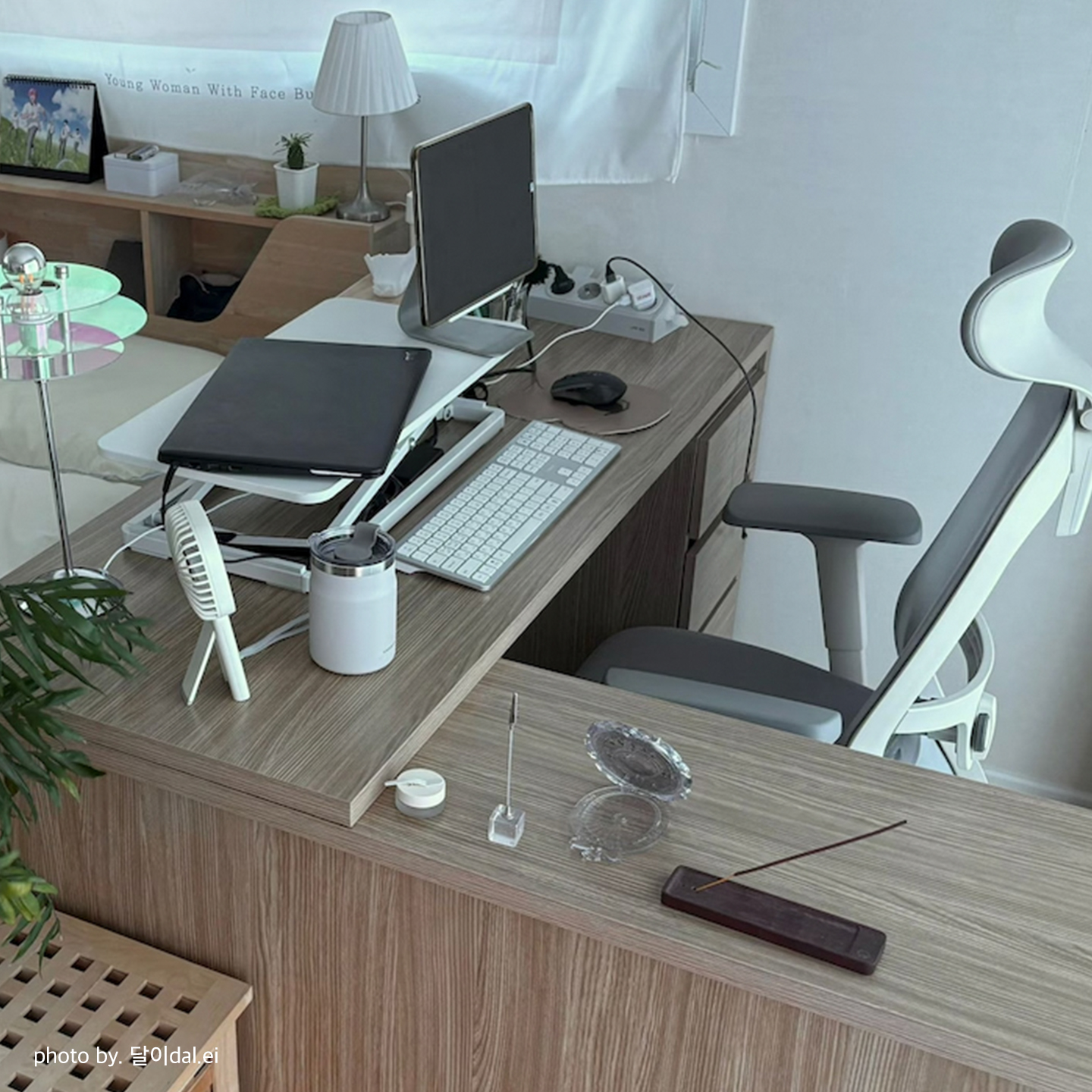 베스트리빙 아이비 ㄱ자 L형 코너형 책상 1600 와이드 데스크