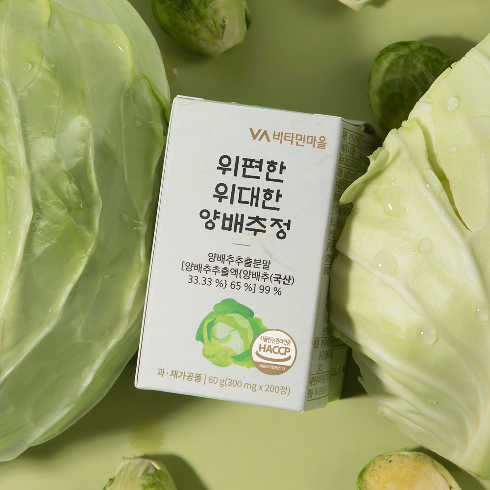 [12개월분] 비타민마을 위편한 위대한 양배추 정 300mg 200정, 2개 이미지 4