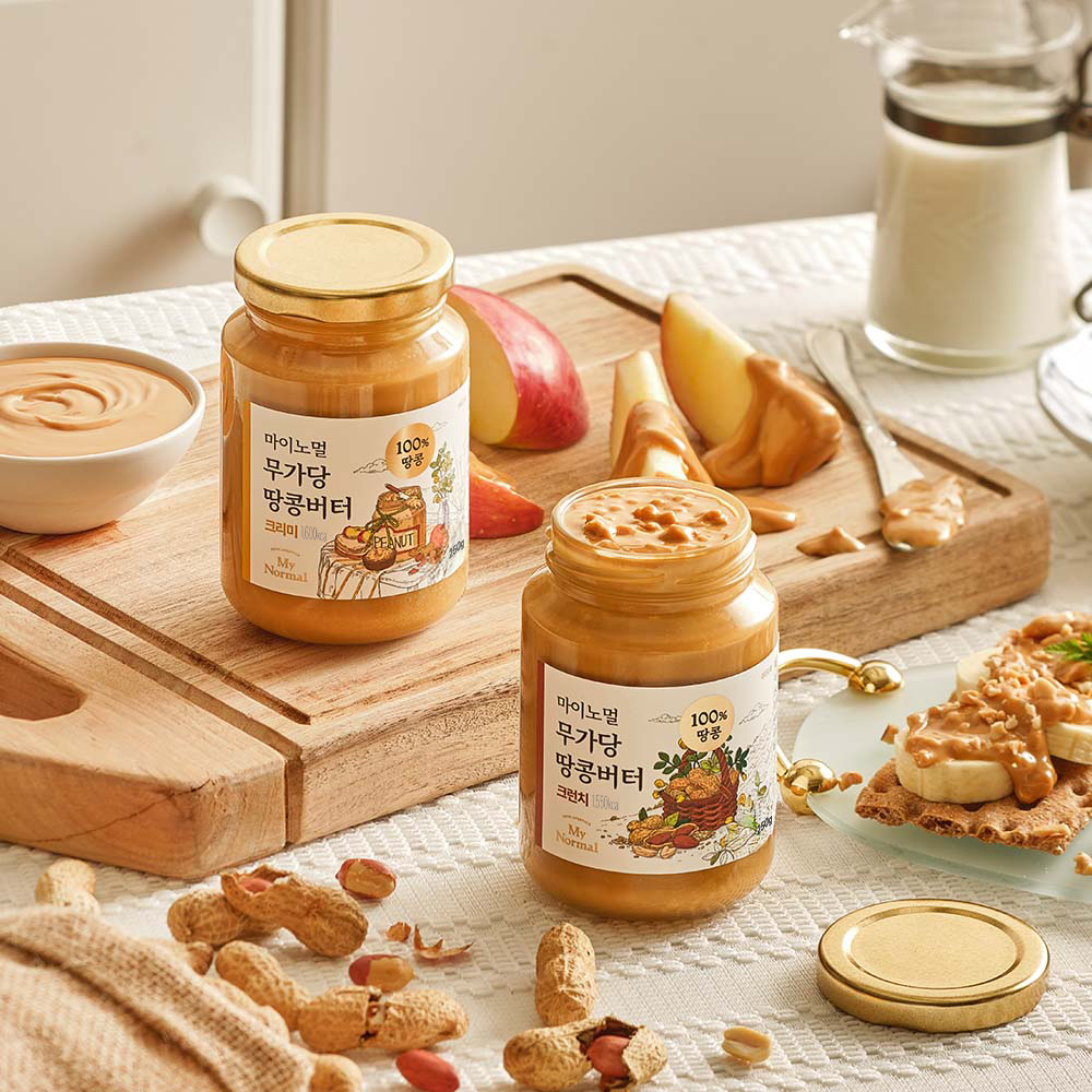 [2개 세트]마이노멀 무가당 100% 땅콩버터 크리미 250g + 크런치 250g 외 2종 이미지 3