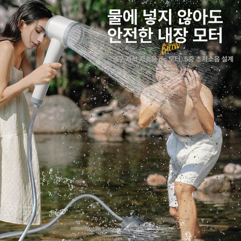 이동식 샤워기 야외 샤워백 샤워펌프 비상용 캠핑용 온수 슈프림 디지털온도표시 + 2단 조절 A - 상세 이미지 2