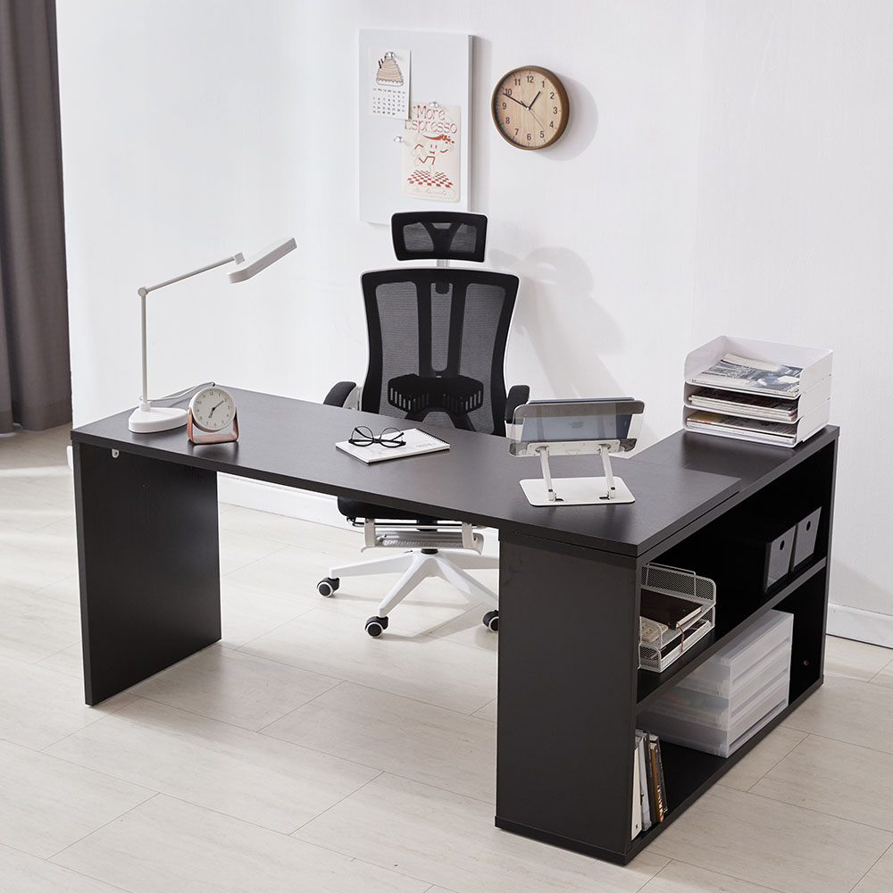 베스트리빙 아이비 ㄱ자 L형 코너형 책상 학생 컴퓨터 1400 와이드 데스크