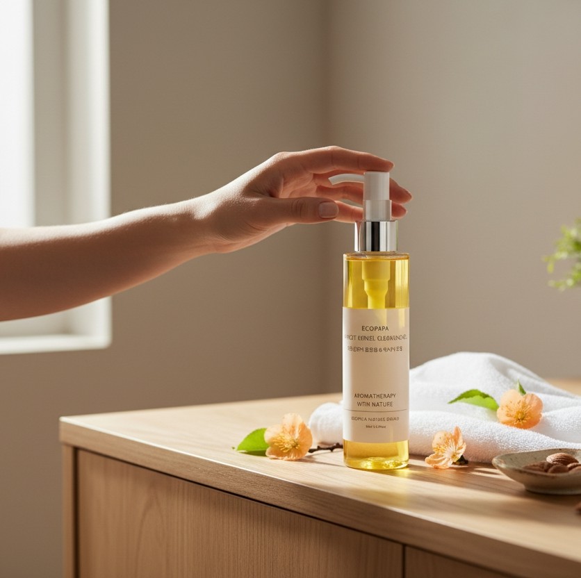 순한 메이크업 제거를 위한 살구씨 레몬향 클렌징오일 150ml 에코파파 - 상세 이미지 3
