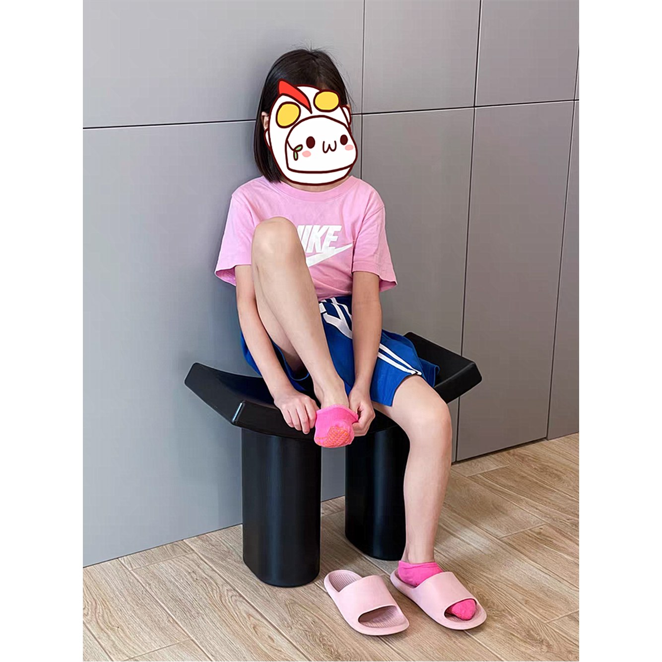 코끼리 의자 체어 편안한 롤리폴리 심플 그린중형 일인 낮은 플라스틱 레드 스툴 에코 PE 소재 - 상세 이미지 3