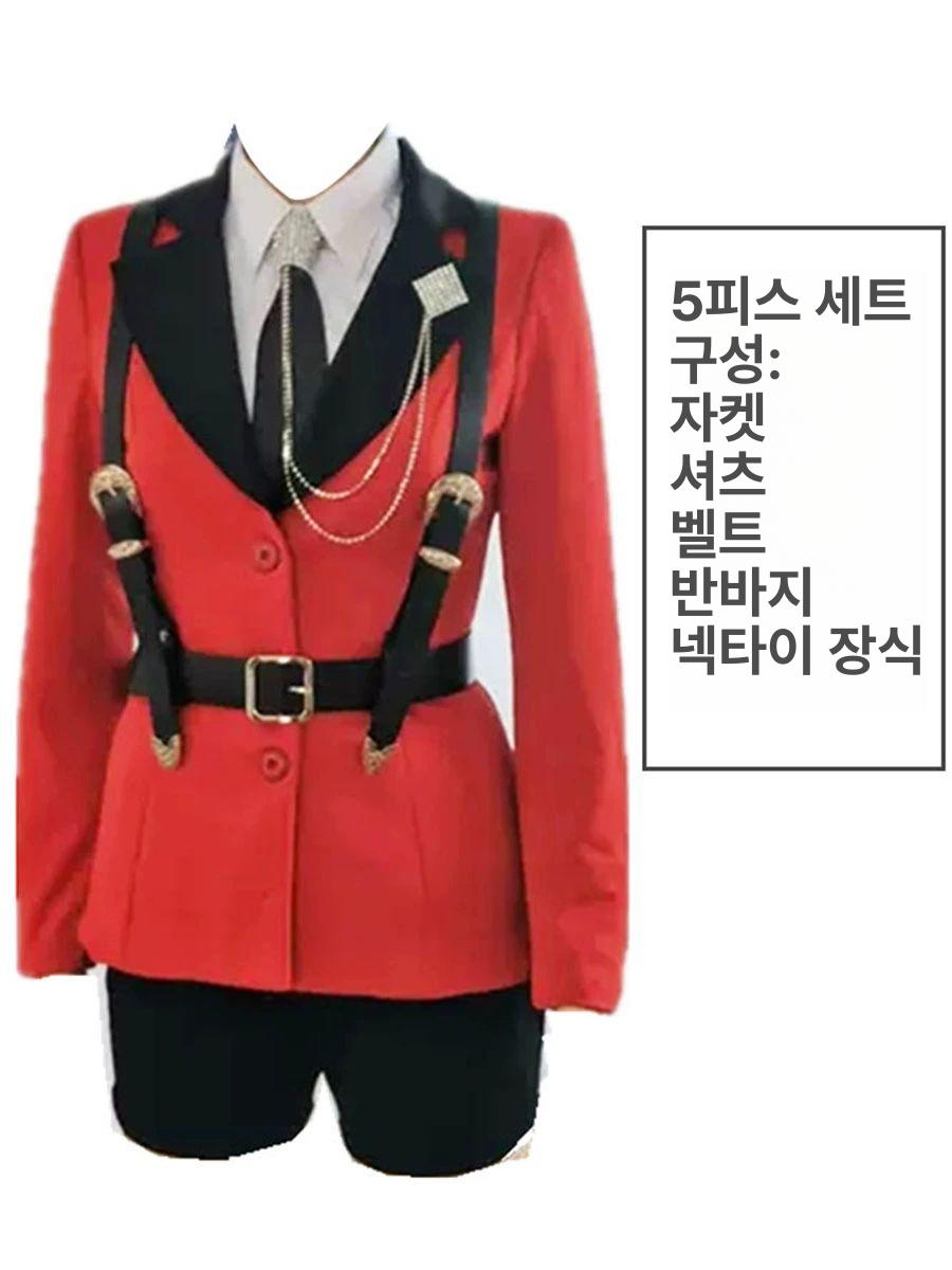 난타복 팬츠 백댄서 의상 사물놀이 복장 단체 무용복 레드 s - 상세 이미지 4