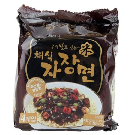 자장라면 국내쌀로 만든 채식짜장면 4봉