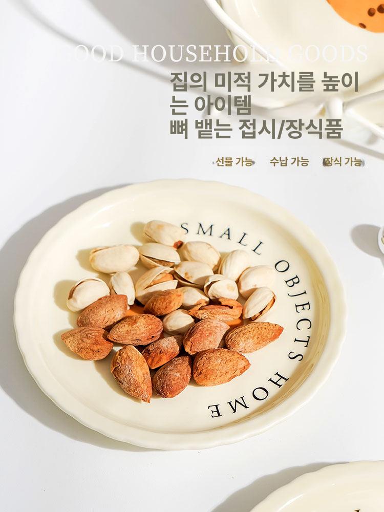 크로와상 도넛 앞접시 디저트 원형 6P세트 세라믹 불혼 - 상세 이미지 5