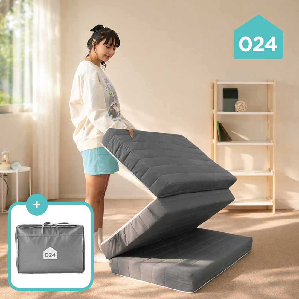 024홈 국민토퍼 3단 접이식 토퍼 매트리스 푹신한 바닥 침대 8cm 멀티싱글
