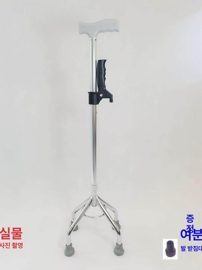 노인 지팡이 보행 도움기 목발 네발 방지 알루미늄 고각형 - 상세 이미지 2