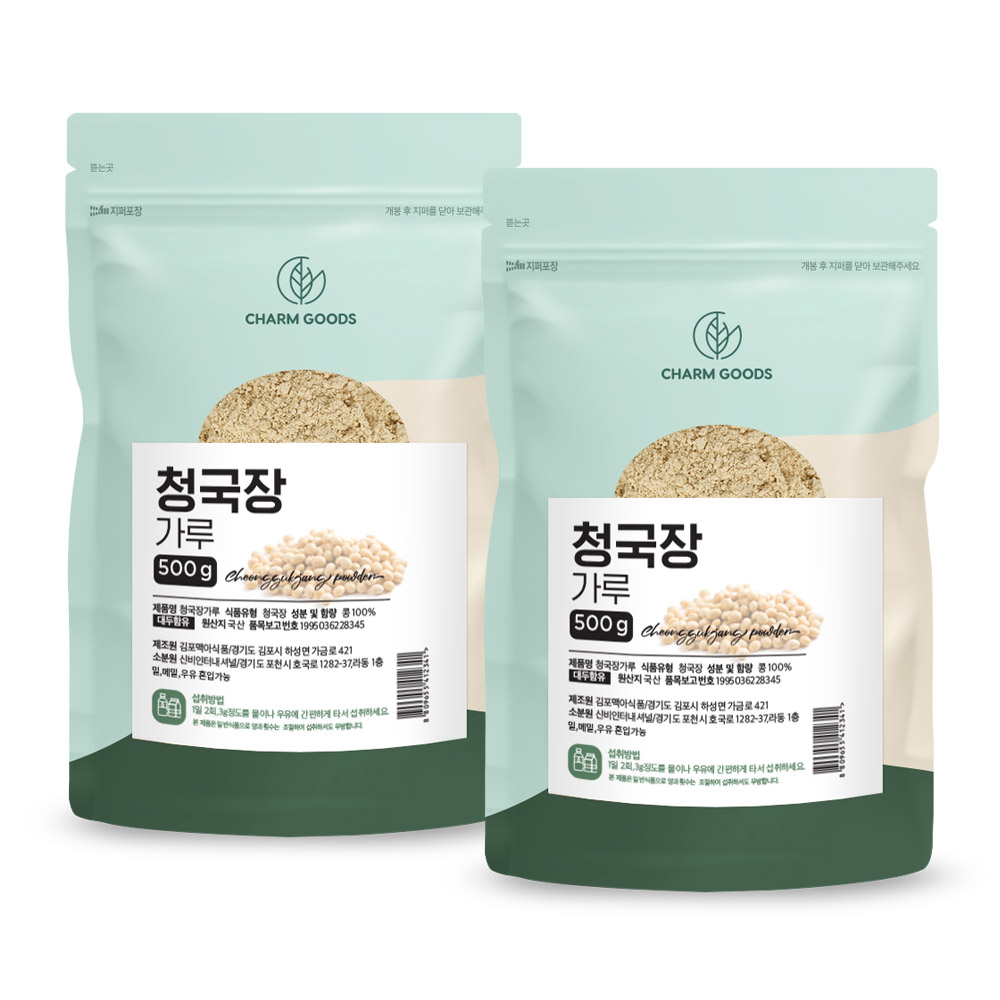냄새없는 청국장 분말 국산콩 발효식품 우리콩 식이섬유 식품 500g, 2개 - 상품 이미지