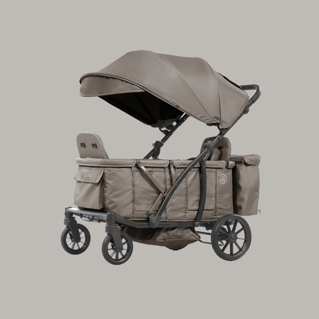 [누비앤타보] TAVO 웨건GT 유모차형 웨건 디럭스급 연년생 등하원용 GT3 브라운+사은품세트