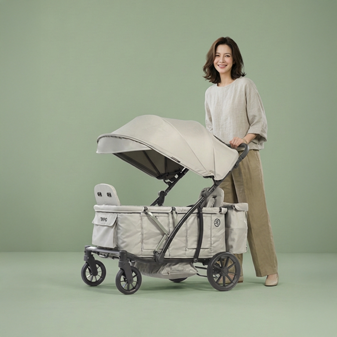 [누비앤타보] TAVO 웨건GT 유모차형 웨건 디럭스급 연년생 등하원용 GT3 그린+사은품세트