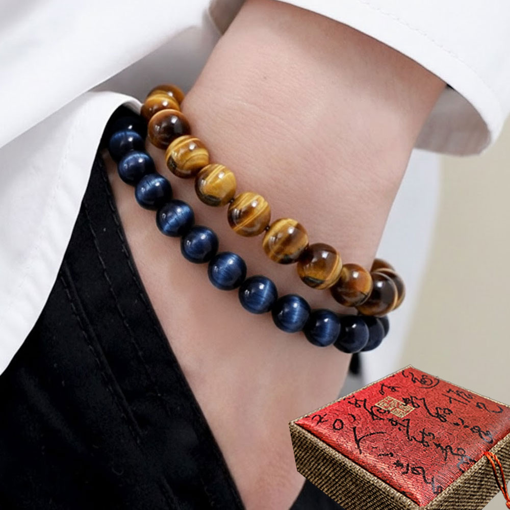 호안석 원석 염주 팔찌 행운 재물운 불교 천연 특5A 선물용 박스 제품 이미지