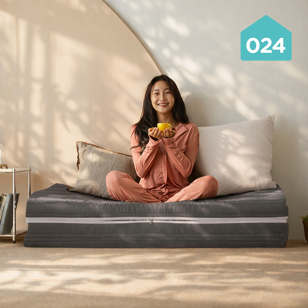 024홈 국민토퍼 3단 접이식 토퍼 매트리스 푹신한 바닥 침대 8cm 멀티싱글