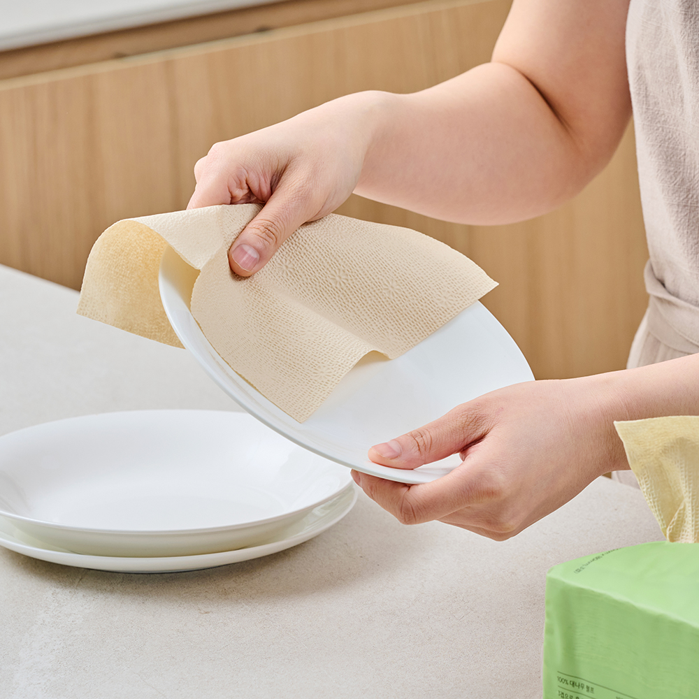 생활공작소 뽑아쓰는 키친타올 대나무 키친타올 100매 9개 제품 이미지