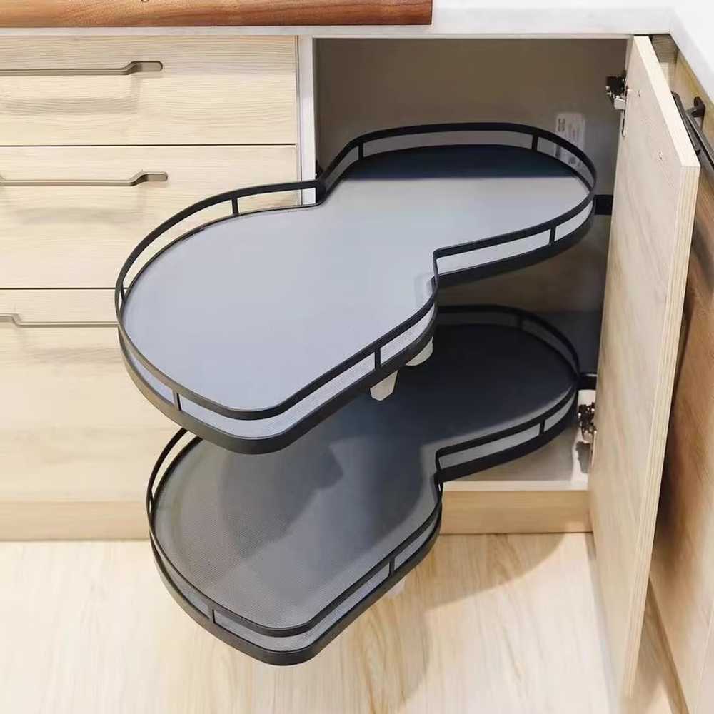 싱크대 회전선반 하부장 정리대 냄비 인출식 양념장 80cm - 상품 이미지
