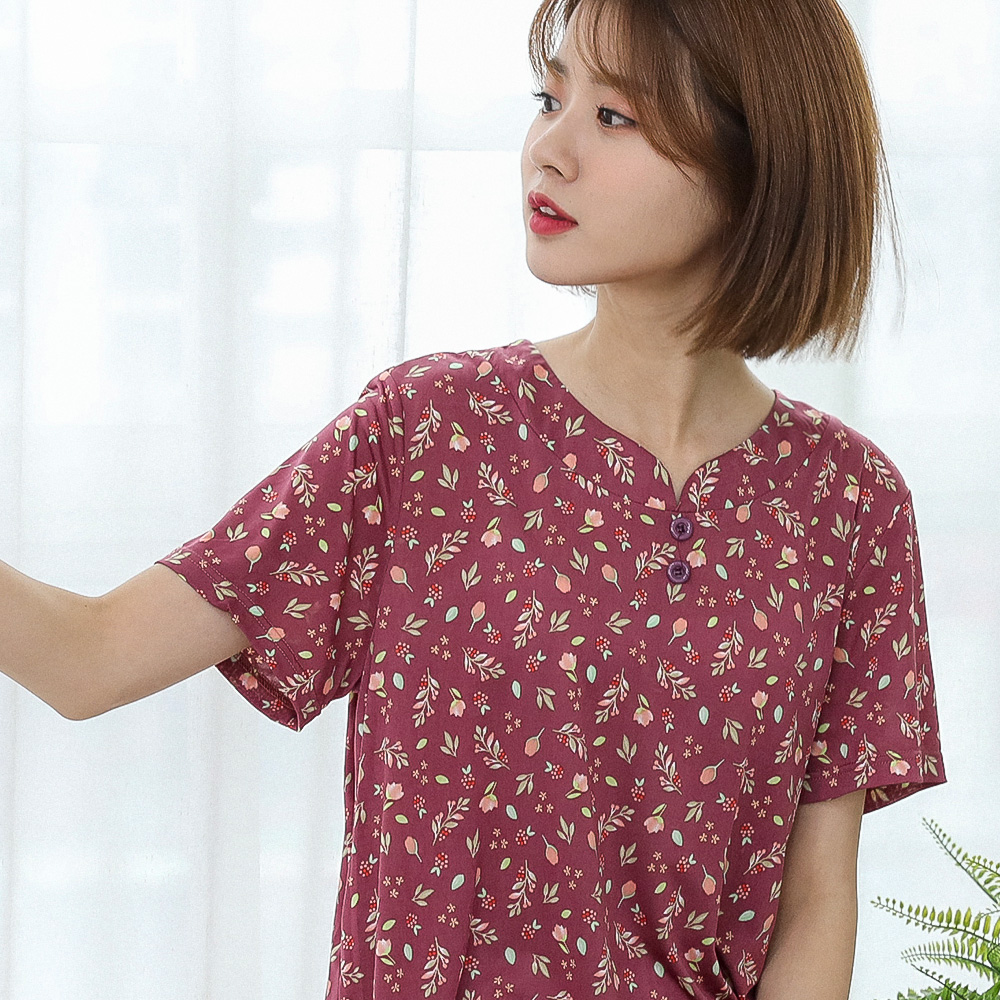 여성잠옷 쿨 에어리 원피스 잠옷 홈웨어 - 상품 이미지
