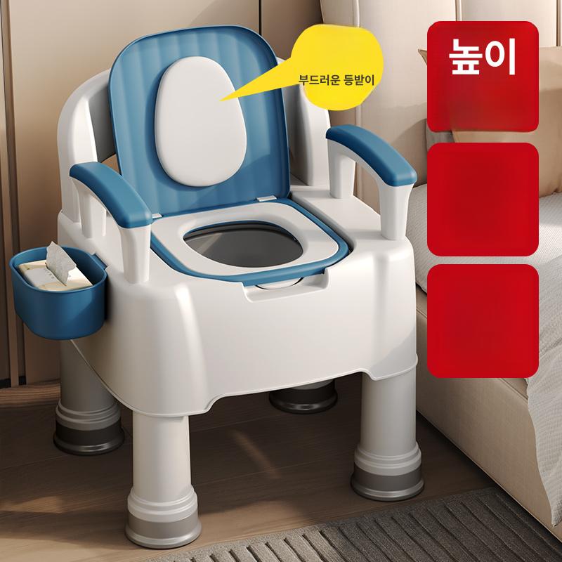 이동식 변기 농막용 야외용 소변기 캠핑용 접이식 간이 디럭스 단단한 소프트 변기용 - 상세 이미지 3