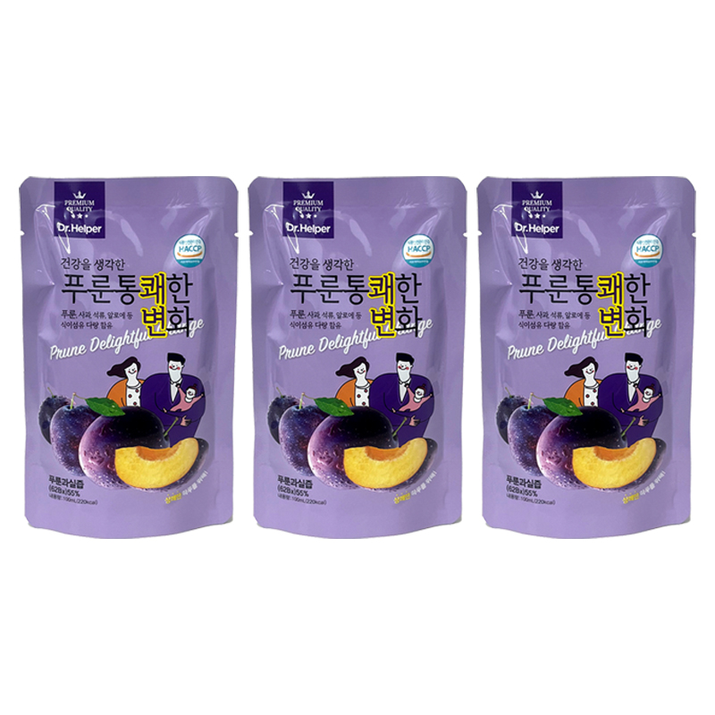 닥터헬퍼 푸룬 통쾌한변화 식이섬유 장건강 약국판매 100ml, 3개 - 상품 이미지