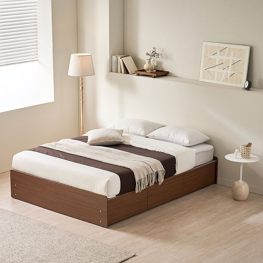 장인가구 페이즈 무헤드 평상형 서랍 수납 침대프레임 K 포켓 (높이 230,주문제작)