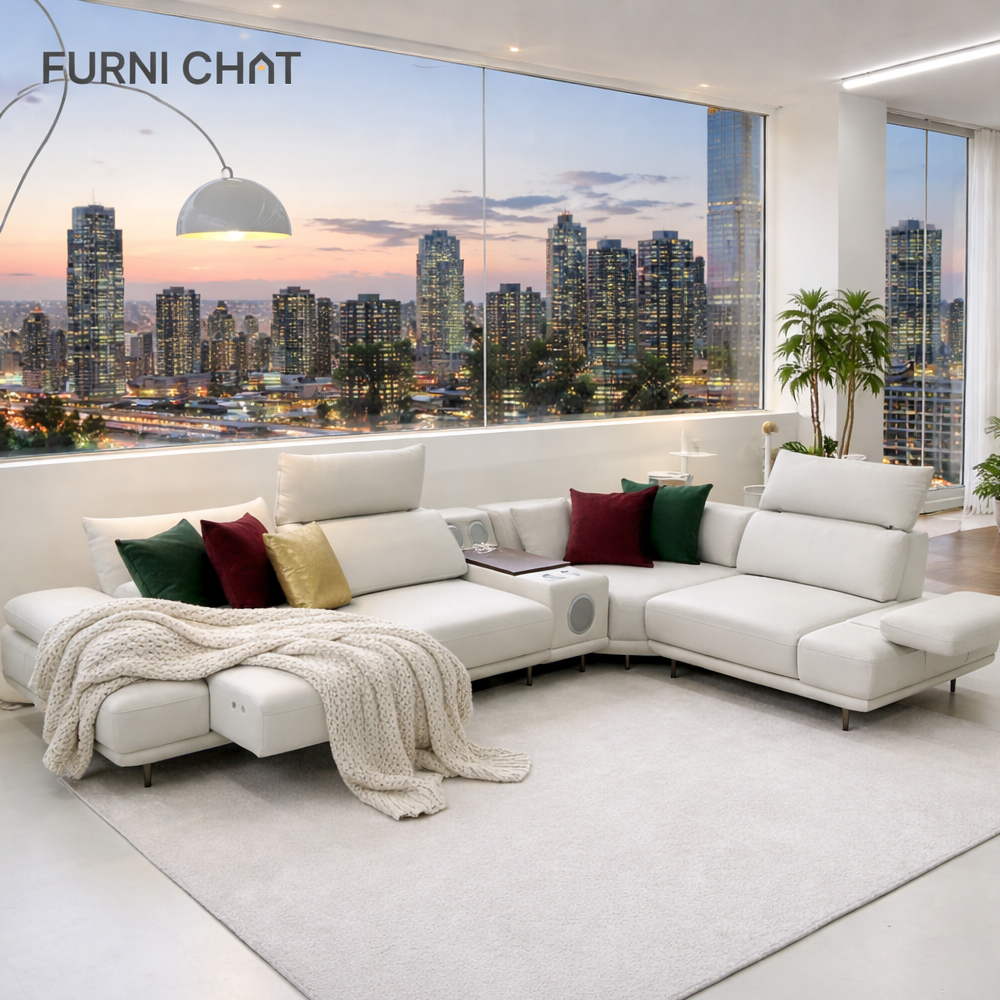 제니 전동 리클라이너 쇼파 슬라이드 무빙 모션 소파 4인용 비건가죽