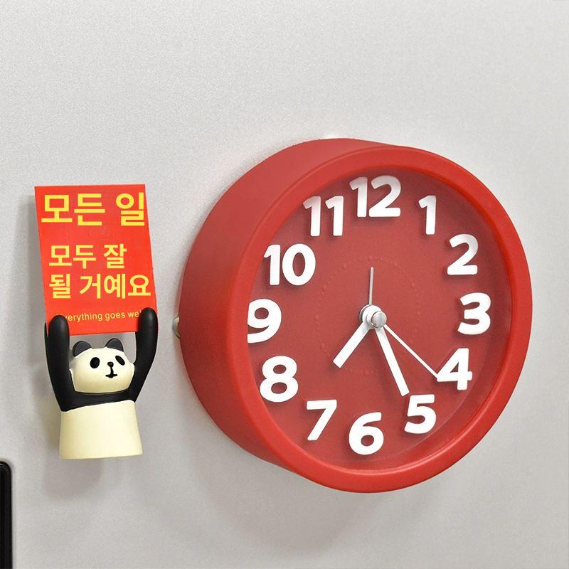냉장고 자석 붙이는 빈티지 건전지 무소음 부엌용 타이머 손 들고 있는 작은 개구리 카드9장포함 중간 - 상세 이미지 3