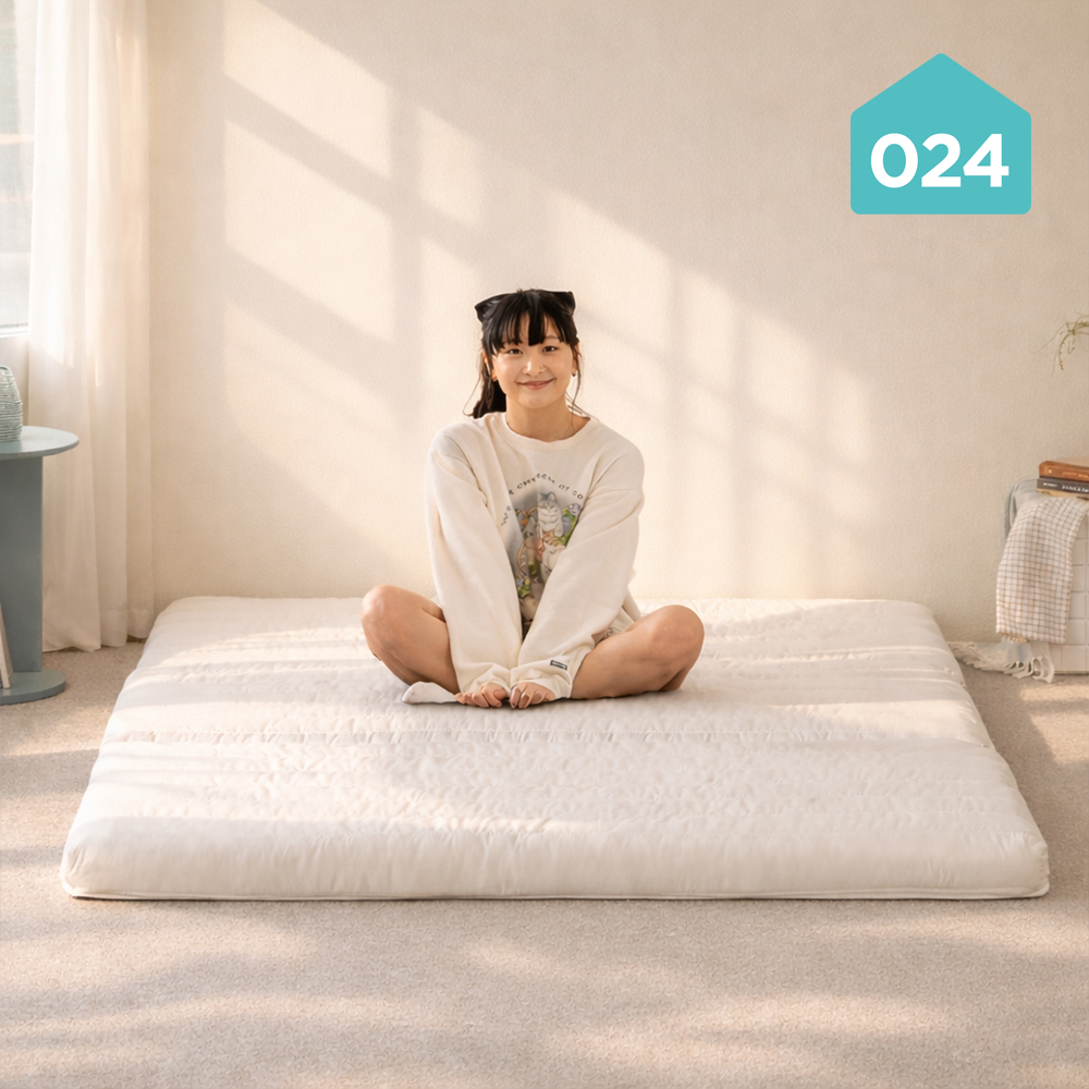 024홈 국민토퍼 3단 접이식 토퍼 매트리스 푹신한 바닥 침대 8cm 멀티싱글