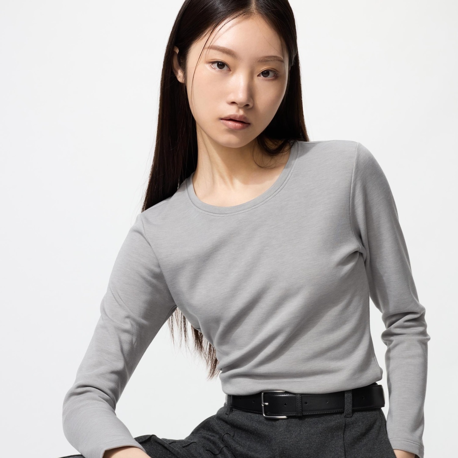 유니클로 초극난 히트텍 울트라웜 크루넥 티셔츠 25FW 여성 겨울 이너티 3컬러 이미지 6