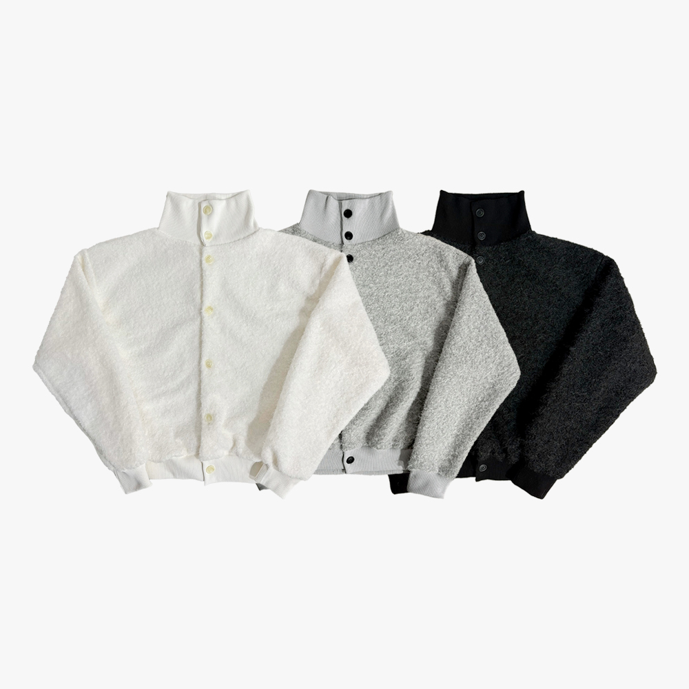 유피프로젝트 윈터 하이넥 가디건 앙고라가디건 퍼자켓 제품 이미지